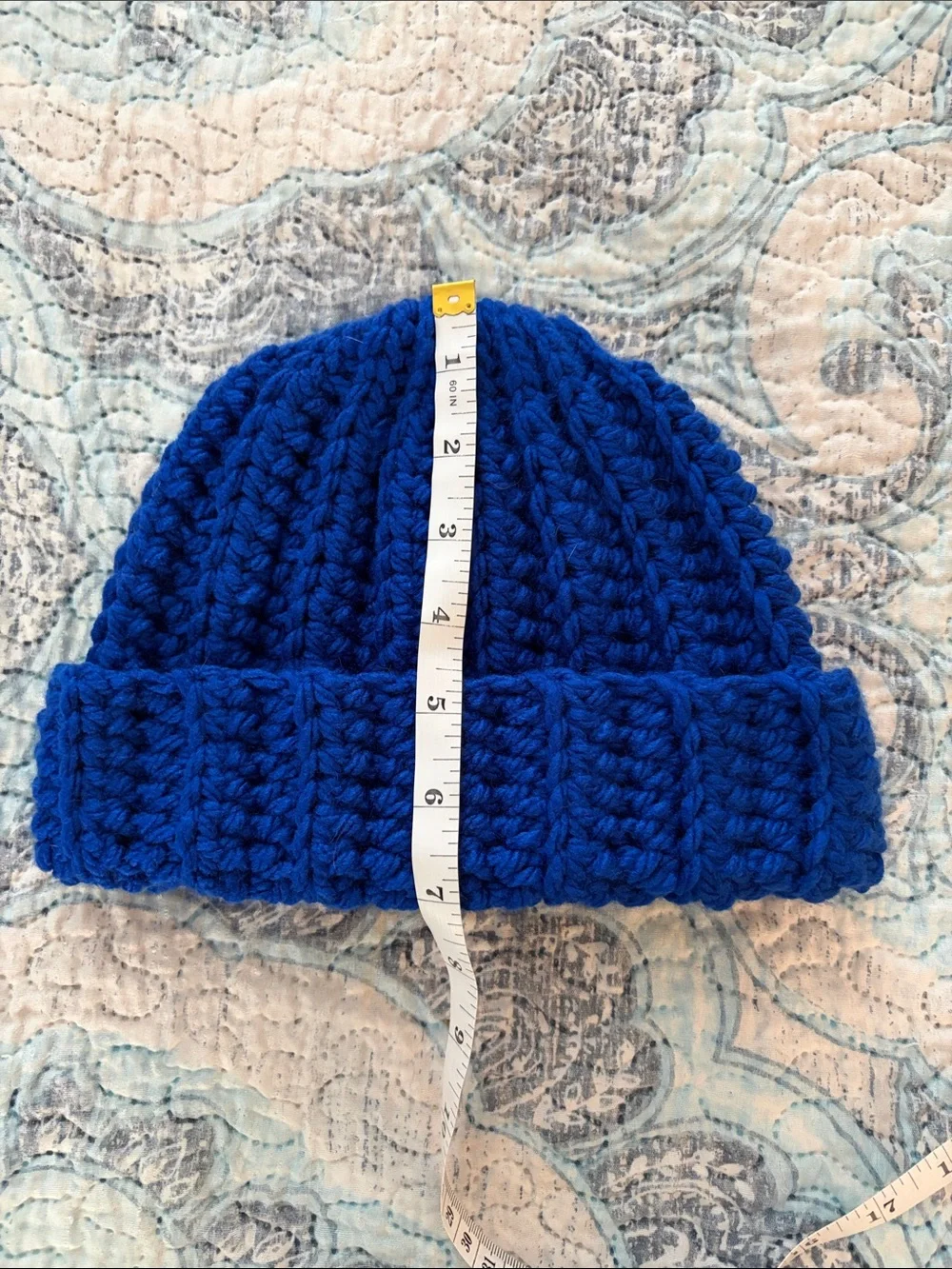 Hand Crafted Kids Knit Beanie - Royal Blue